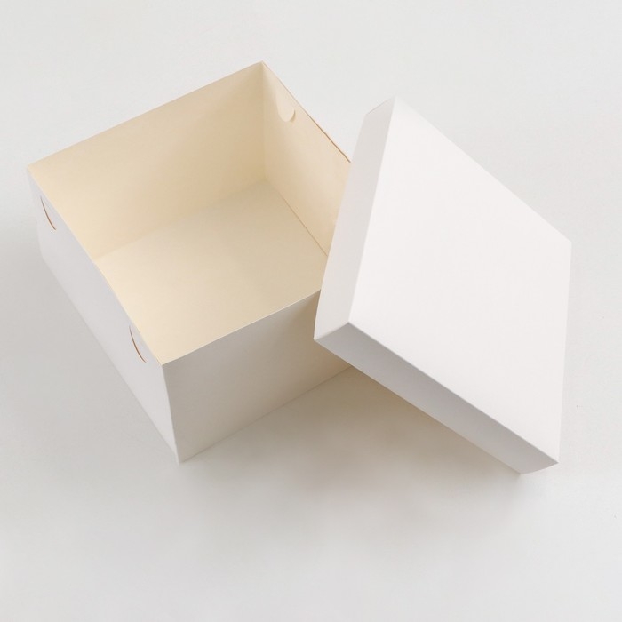 Коробка складная, крышка-дно, белая, 30 х 30 х 20 см Коробка складная, крышка-дно, белая, 30 х 30 х 20 см