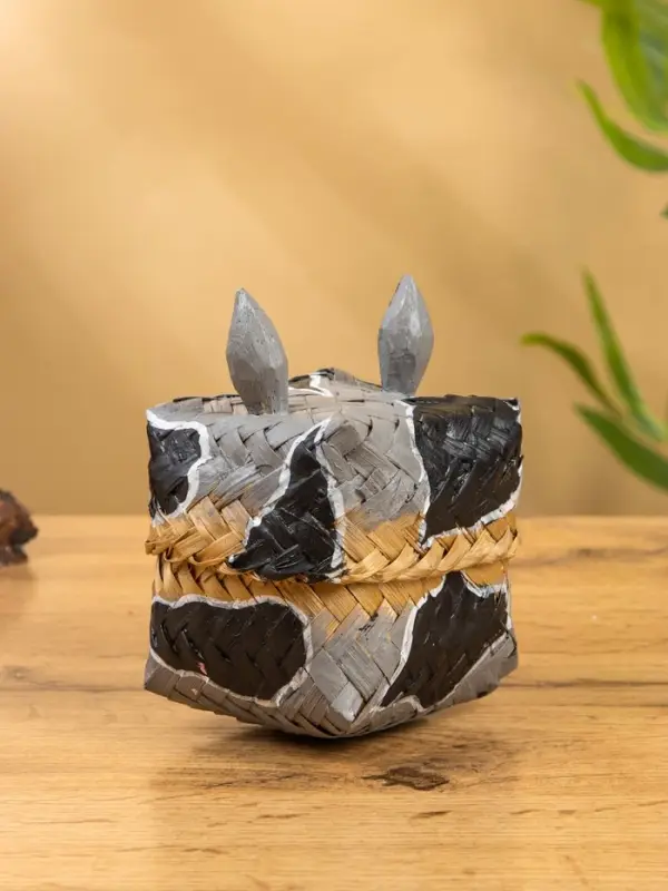 Корзинка &laquo;Енот&raquo;, 10&times;10&times;13 см, бамбук