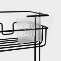 Полка прямоугольная 3-х ярусная, 12,5&times;66&times;29,5 см, цвет черный