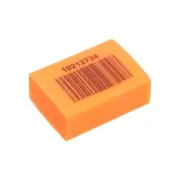 Набор ластиков 5 штук прямоугольных НЕОН оранжевый (штрихкод на штуке)