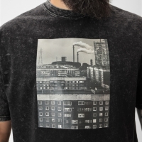 Футболка мужская MIST "Город" из вареного хлопка, цв. черный, р-р XL