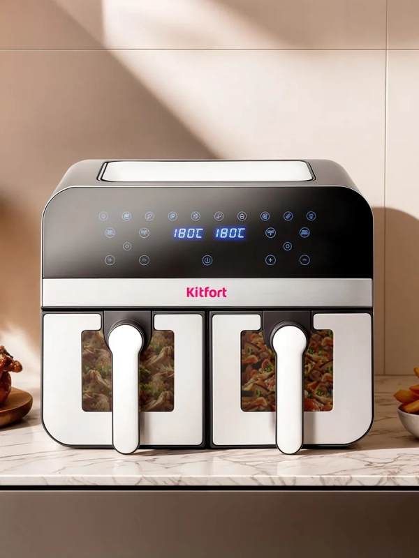 Аэрогриль электрический с 2 поддонами 9 литр 2400 Вт