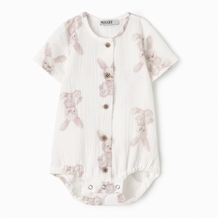 Боди детское MINAKU "Зайки", рост 74-80 см