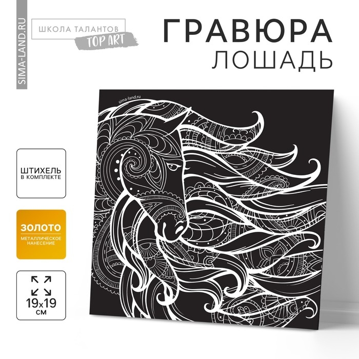 Гравюра «Лошадь» Гравюра «Лошадь»