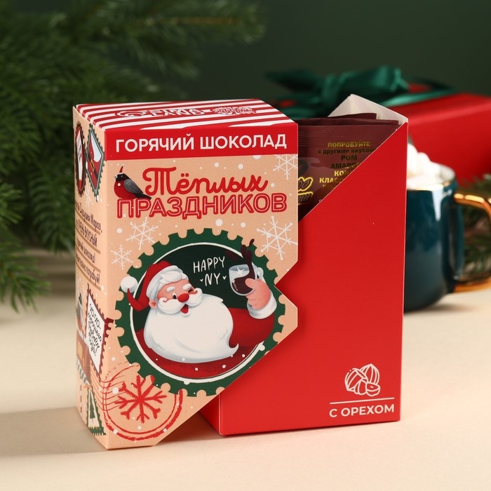 Горячий шоколад в коробке «Тёплых праздников», 125 г (5 шт. х 25 г). Горячий шоколад в коробке «Тёплых праздников», 125 г (5 шт. х 25 г).