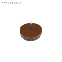 Накладка мебельная круглая ТУНДРА, d=28 мм, 8 шт., цвет коричневый