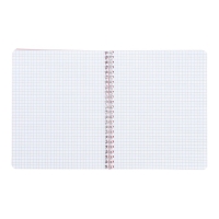 Тетрадь на гребне A5 96 листов в клетку Calligrata Красная, пластиковая обложка, блок офсет Тетрадь на гребне A5 96 листов в клетку Calligrata Красная, пластиковая обложка, блок офсет