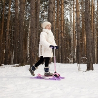 Самокат-снегокат 2 в 1 GRAFFITI &laquo;Зайка&raquo;