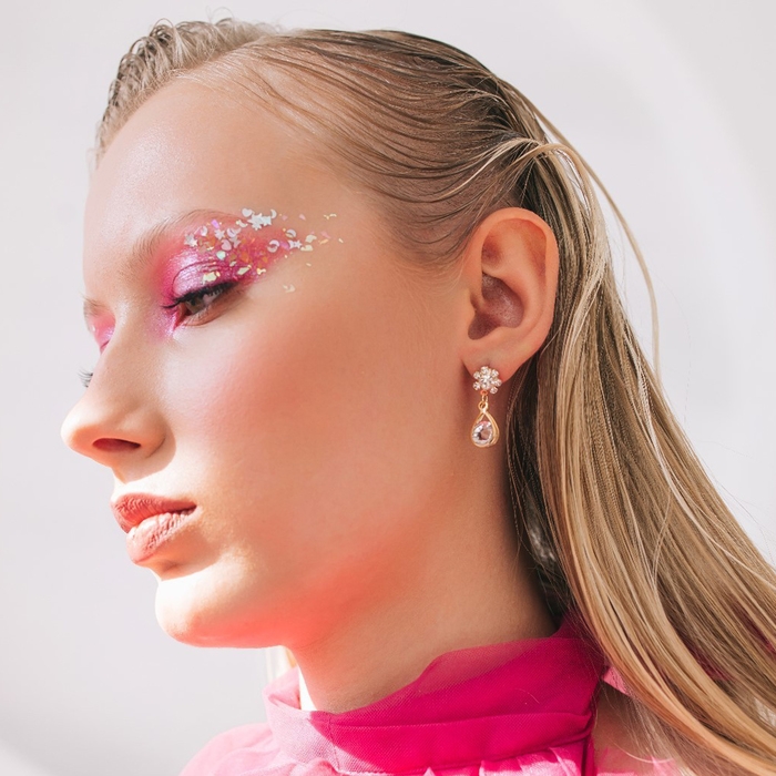 Серьги со стразами «Грация» капля с цветочком, цвет МИКС Серьги со стразами «Грация» капля с цветочком, цвет МИКС
