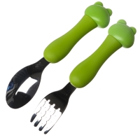 Набор детских столовых приборов в футляре &laquo;Лягушата&raquo;, вилка, ложка