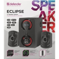 Компьютерные колонки 2.1 Defender Eclipse, 2х10 Вт + 20 Вт, USB, SD, AUX, BT, черные Компьютерные колонки 2.1 Defender Eclipse, 2х10 Вт + 20 Вт, USB, SD, AUX, BT, черные