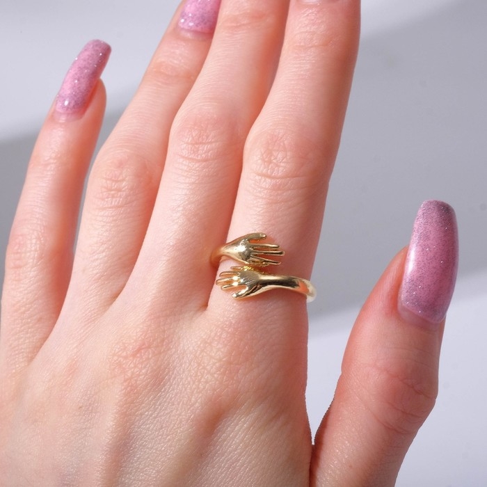 Кольцо «Объятие», цвет золото, безразмерное Кольцо «Объятие», цвет золото, безразмерное