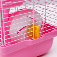 Клетка для грызунов укомплектованная, 23 х 19 х 28 см, розовая Клетка для грызунов укомплектованная, 23 х 19 х 28 см, розовая