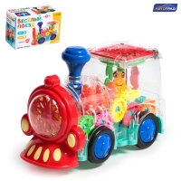 Паровоз &laquo;Шестерёнки&raquo;, световые и звуковые эффекты, работает от батареек