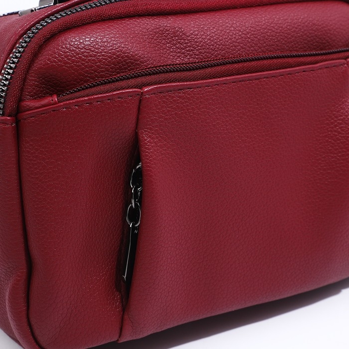 Сумка женская на молнии, цвет бордовый Сумка женская на молнии, цвет бордовый