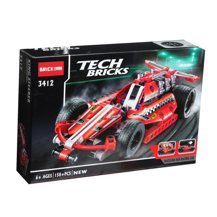 Конструктор с инерционным механизмом &laquo;Спорткар&raquo;, 158 деталей