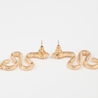 Новый год! Символ года 2025! Серьги со стразами &laquo;Змея&raquo; чарующая сила, цвет белый в золоте