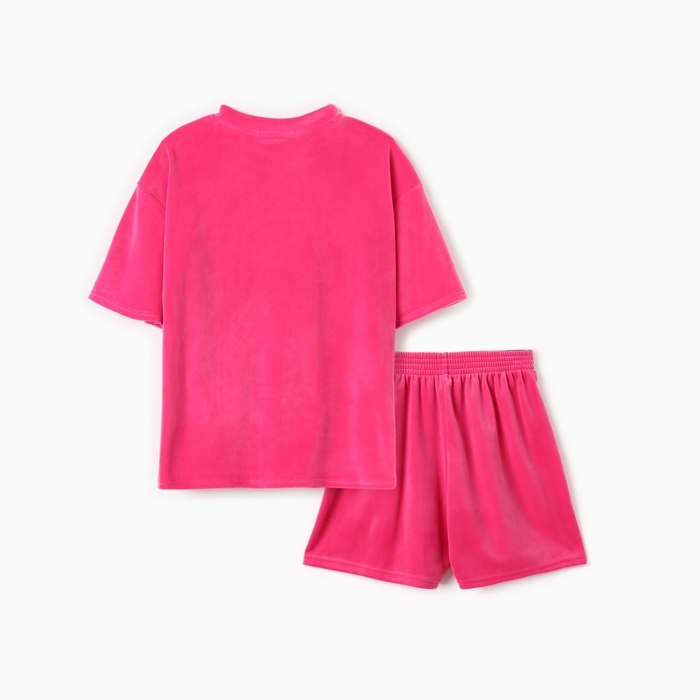Костюм детский (футболка, шорты) KAFTAN Plushy р.36 (134-140), фуксия Костюм детский (футболка, шорты) KAFTAN Plushy р.36 (134-140), фуксия