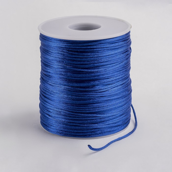 Шнур нейлоновый на бобине d=2 мм L=100 м, цвет ярко-синий
