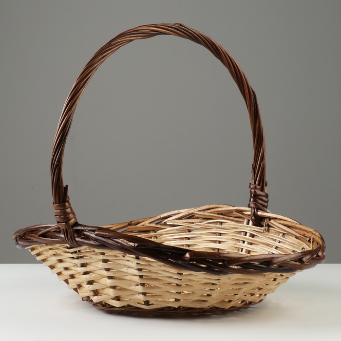 Набор корзин плетеных, 46x36x15/36 см, 40x30x14/32 см, 35x26x13/29 см, 3 шт, ива