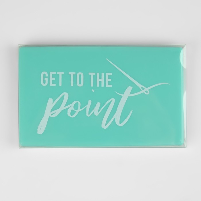 Игольница магнитная, 11 &times; 6,5 см, надпись МИКС, цвет бирюзовый