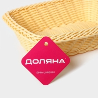Корзинка для подачи Доляна &laquo;Ваниль&raquo;, 24&times;17&times;6,5 см, цвет бежевый