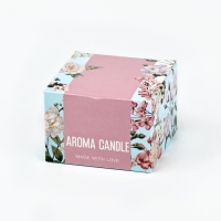 Свеча ароматическая в стекле &laquo;For home&raquo; с натуральными камнями: лаванда, 6,8 х 5 см.