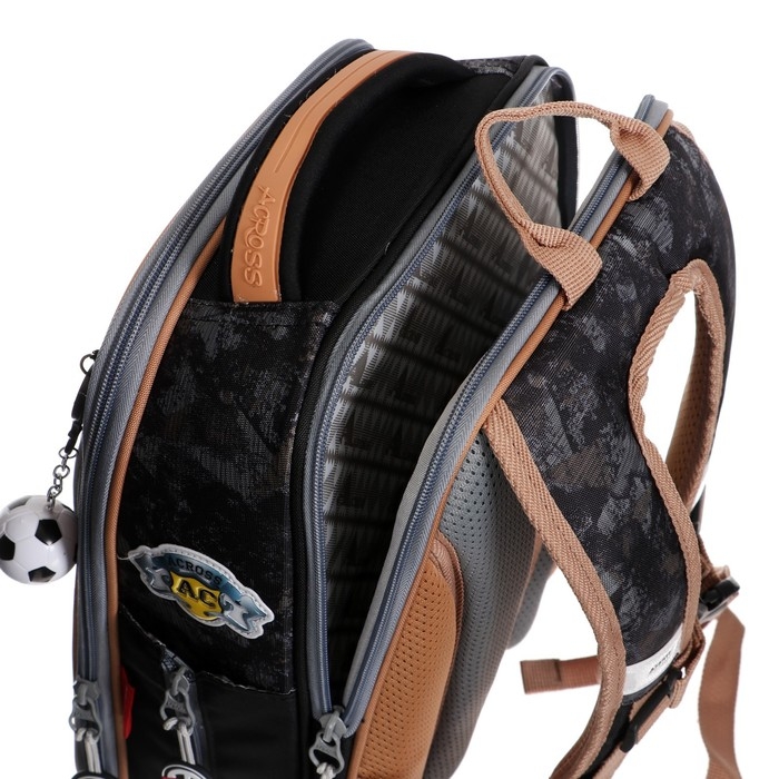 Рюкзак каркасный 35 х 26 х 14 см, Across HK22, наполнение: мешок, пенал, синий HK22-4