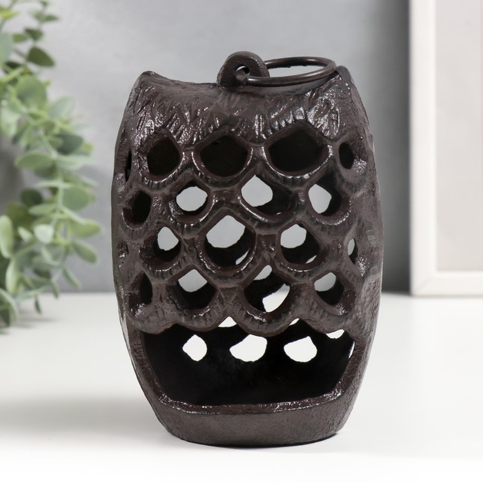 Подсвечник чугун на 1 свечу Подсвечник чугун на 1 свечу "Филин" с кольцом 12х8х8 см