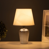 Лампа настольная "Блеск" 1х40Вт Е27 мягкий серый 20х20х32см