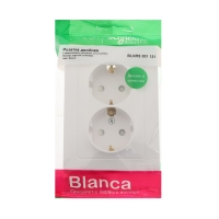 Розетка двойная SE Blanca, 16 А, 250В, встраиваемая, с з/к, шторки, IP20, белая, BLNRS001121 Розетка двойная SE Blanca, 16 А, 250В, встраиваемая, с з/к, шторки, IP20, белая, BLNRS001121
