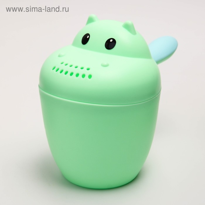 Ковш пластиковый для купания и мытья головы, детский банный ковшик «Бегемотик», 500 мл., с леечкой, цвет МИКС Ковш пластиковый для купания и мытья головы, детский банный ковшик «Бегемотик», 500 мл., с леечкой, цвет МИКС