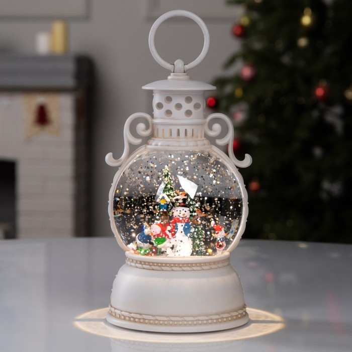 Фигура светодиодная &laquo;Волшебный каток&raquo;, 20х10.5 см, музыка, батарейки ААх3 (не в комплекте), USB, свечение тёплое белое