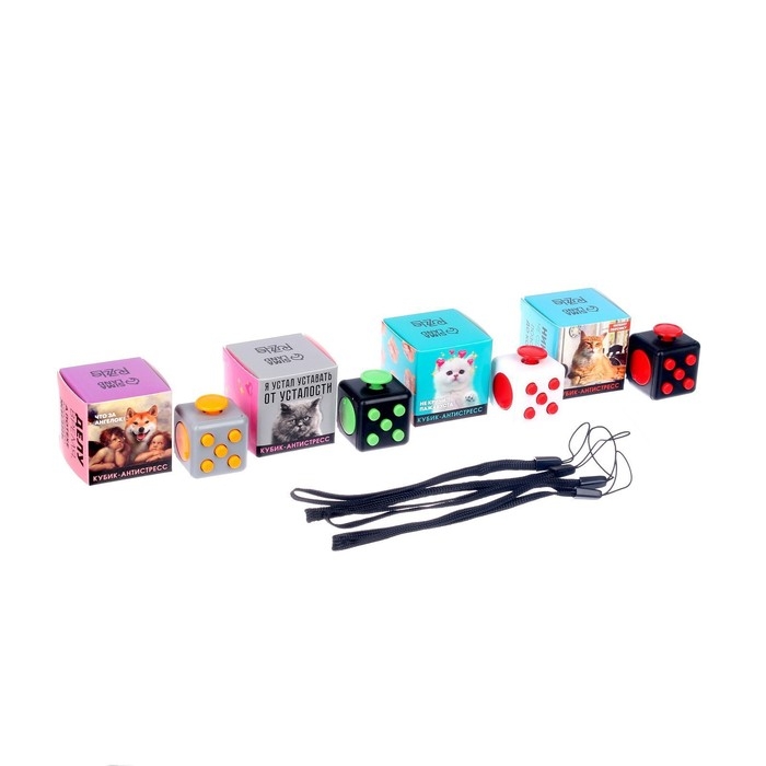 Фиджет кубик антистресс &laquo;Котики&raquo;, МИКС, в шоубоксе