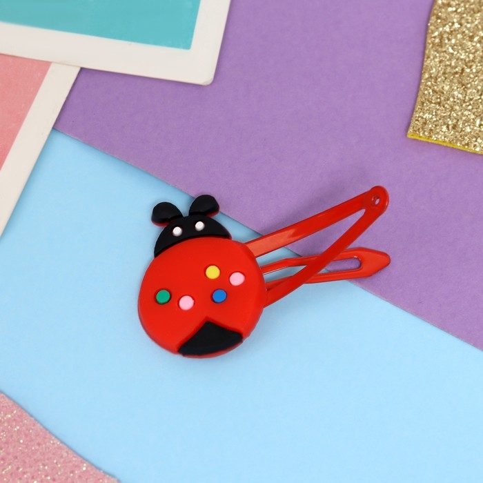 Набор для волос Набор для волос "Ширли" (2 резинки 5 см, 4 невидимки 5,5 см) пирожное, красный