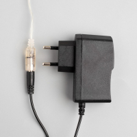 Гирлянда &laquo;Мишура&raquo; 5 м роса, IP20, серебристая нить, 200 LED, свечение мульти, 12 В