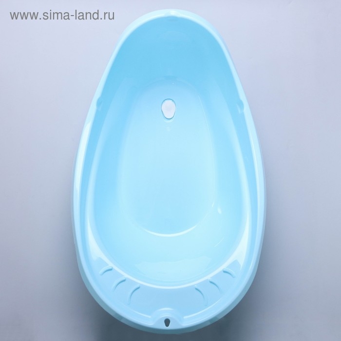 Ванночка &laquo;Буль-Буль&raquo;, со сливом, цвет голубой, ковш МИКС