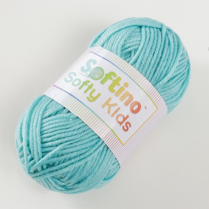 Пряжа 100% акрил "Softy Kids" 90м &plusmn;5м 50 гр цвет 16 ярко-голубой