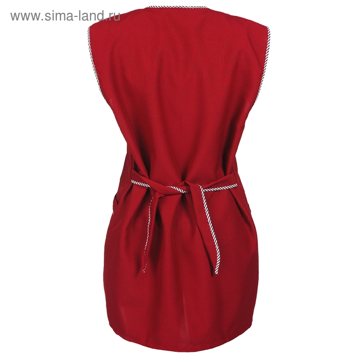 Халат габардин на молнии, без рукава, р. 52-54, рост 170-176, цвет бордовый Халат габардин на молнии, без рукава, р. 52-54, рост 170-176, цвет бордовый