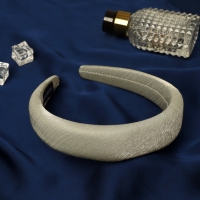 Ободок для волос "Перелив" 3 см, серый Ободок для волос "Перелив" 3 см, серый