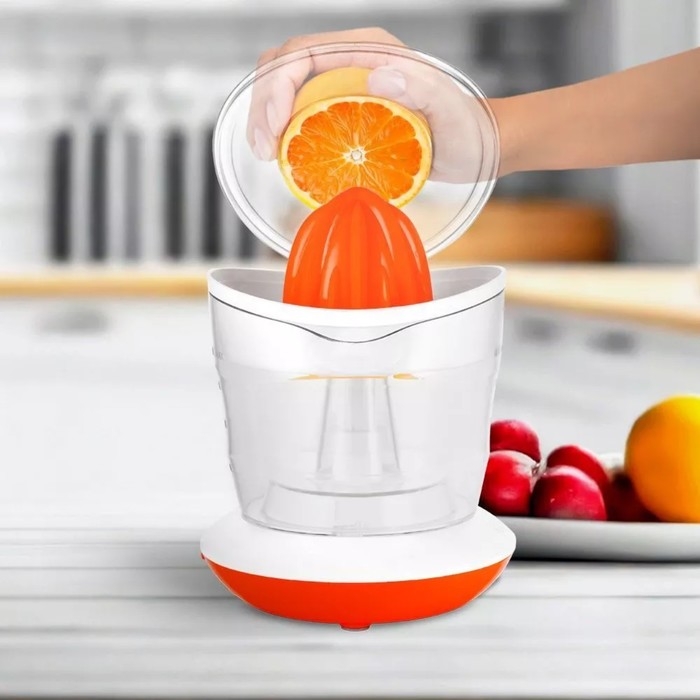 Соковыжималка Kitfort КТ-1148-2, для цитрусовых, 25 Вт, 0.7 л, 54 об/мин, бело-красная Соковыжималка Kitfort КТ-1148-2, для цитрусовых, 25 Вт, 0.7 л, 54 об/мин, бело-красная