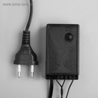 Гирлянда &laquo;Нить&raquo; 20 м с насадками &laquo;Шарики 1.5 см&raquo;, IP44, тёмная нить, 200 LED, свечение синее, 8 режимов, 220 В