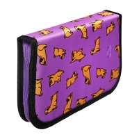 Пенал 1 секция, 130 х 210 х 40 мм, 2 откидные планки, тканевый, Calligrata TOP, Content "Бульдожки" Пенал 1 секция, 130 х 210 х 40 мм, 2 откидные планки, тканевый, Calligrata TOP, Content "Бульдожки"