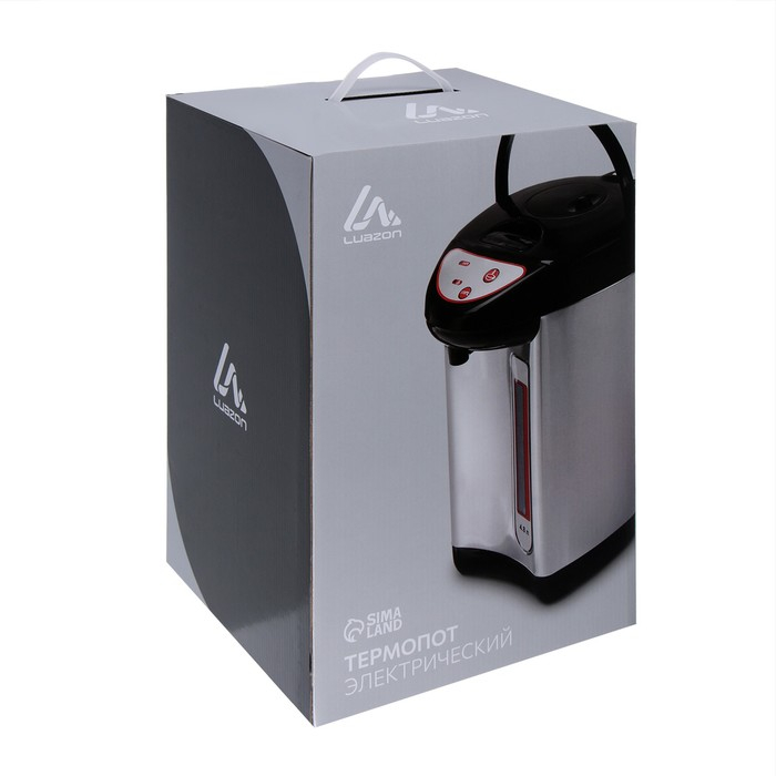 Термопот Luazon LET-4001, 750 Вт, 4.8 л, 3 способа подачи воды, серый