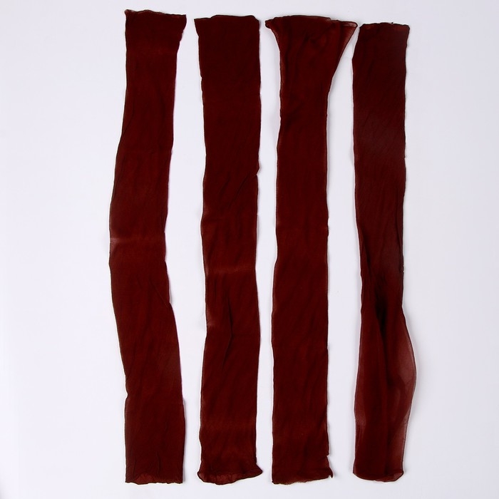 Капрон для кукол и цветов, набор 4 шт., размер 1 шт. &mdash; 45 &times; 6 см, цвет коричневый