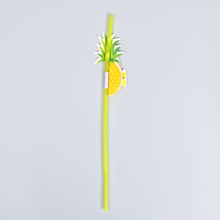 Трубочка для коктейля &laquo;Ананас&raquo;, набор 12 шт.