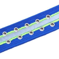 Ошейник четырехслойный светоотражающий с вертлюгом, 71 х 5 см, ОШ 55-65 см, синий