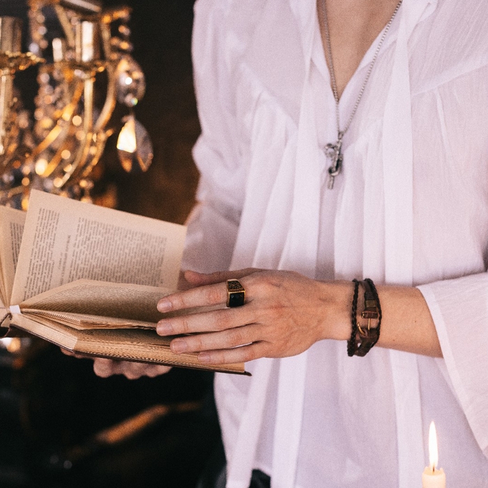 Браслет унисекс &laquo;Магия знаков&raquo; якорь, цвет коричневый с чернёным золотом, 18 см