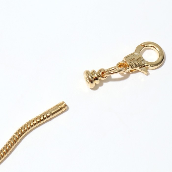 Основа для браслета &laquo;Карабин&raquo;, цвет жёлтое золото, 17 см + 5 см удлинитель