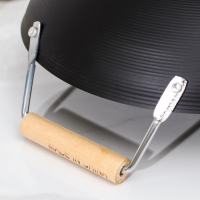 Сковорода-WOK Доляна &laquo;Жаклин&raquo;, d=24,5 см, деревянные ручки, цвет чёрный